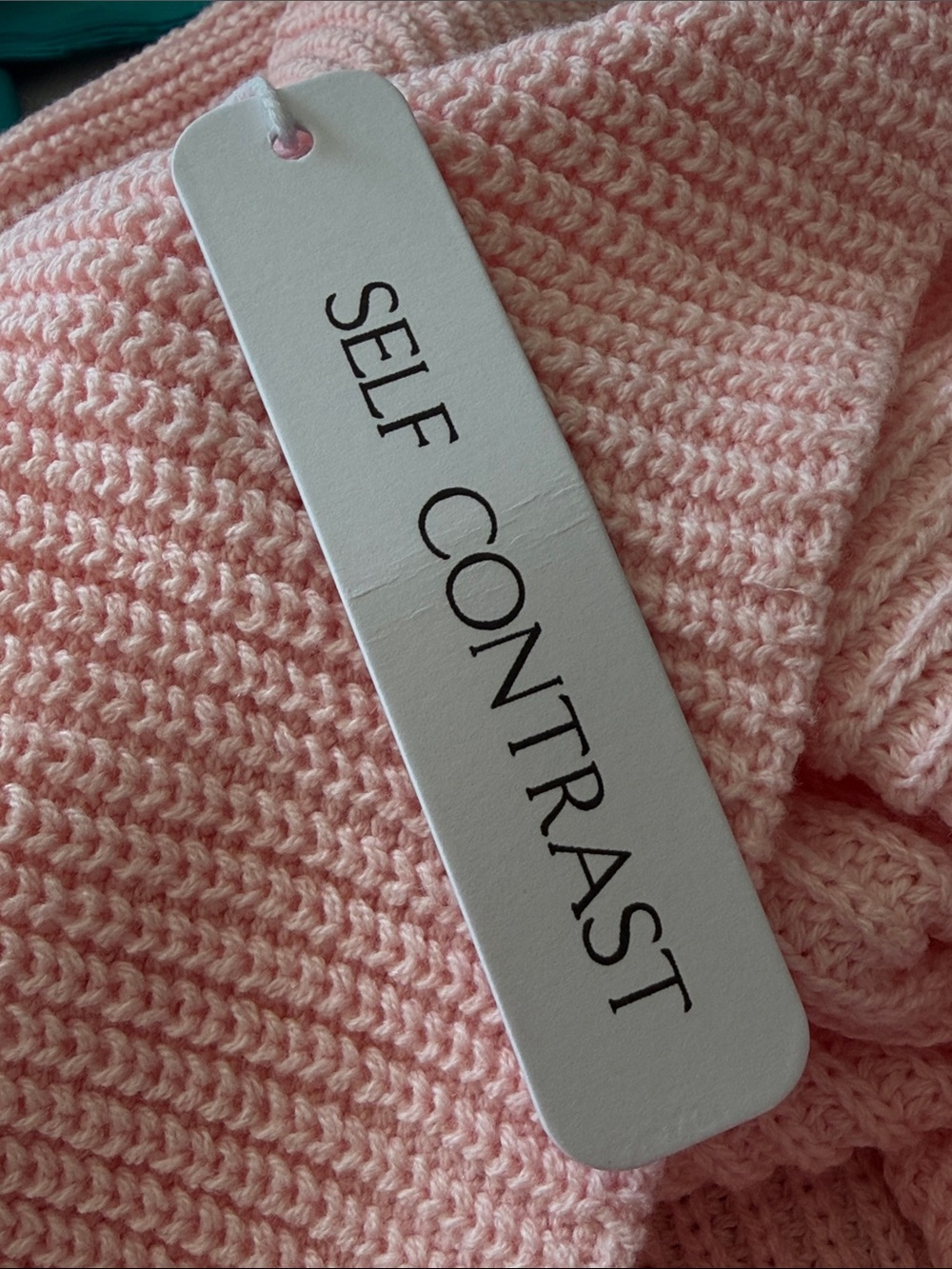 Anthro Self Contrast Pink Knit Cap Sleeve Sweater Top small - Picture 5 of 5
